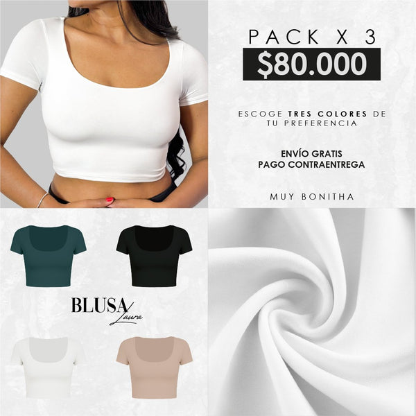 Blusa Laura Pack x 3